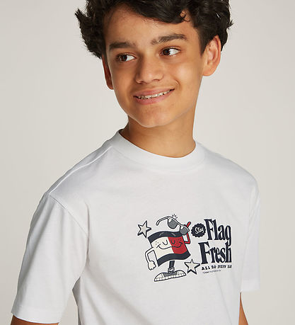 T-Shirt Tommy Hilfiger - Blanc av. Imprimé T-Shirt Tommy Hilfiger - Blanc av. Imprimé