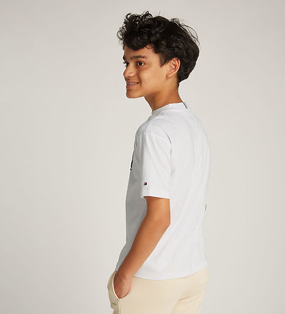 T-Shirt Tommy Hilfiger - Blanc av. Imprimé T-Shirt Tommy Hilfiger - Blanc av. Imprimé