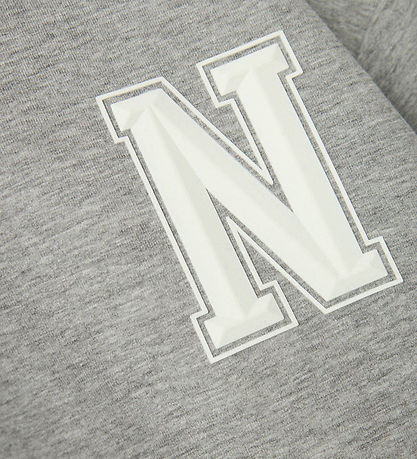 Name It Sweatshirt - NmmTollo - Grau Meliert m. Weiß