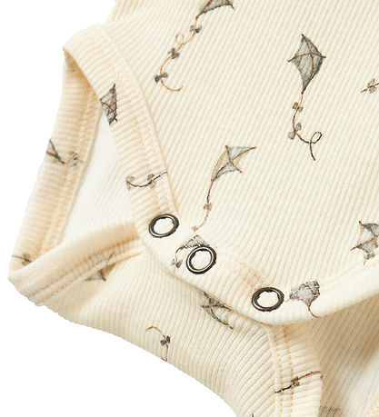 Lil' Atelier Bodysuit L/æ - Rib - NbmGavo - Turtledove/KITES Lil' Atelier Bodysuit L/æ - Rib - NbmGavo - Turtledove/KITES