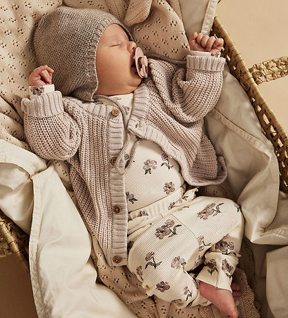 Lil' Atelier Bodysuit L/æ - Rib - NbfGavo - Turtledove/Peony