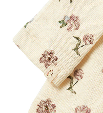 Lil' Atelier Leggings - Rib - NmfGavo - Turtledove/Peony Lil' Atelier Leggings - Rib - NmfGavo - Turtledove/Peony
