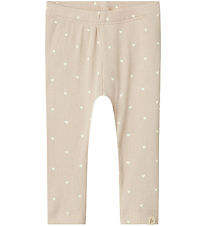 Lil' Atelier Leggings - Rib - NbfGago - Gray Morn/Heart Lil' Atelier Leggings - Rib - NbfGago - Gray Morn/Heart