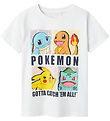 Name It T-shirt - Noos - NkmDazz Pokémon - Bright White w. Print