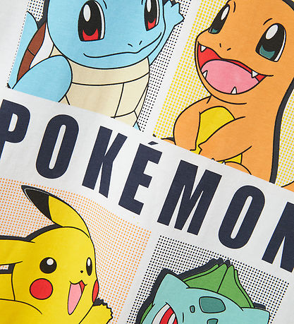 Name It T-shirt - Noos - NkmDazz Pokémon - Bright White w. Print