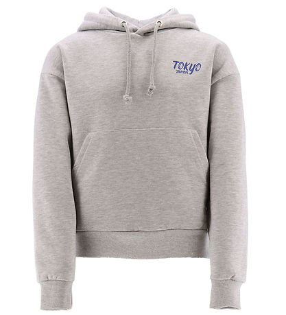 Hound Hoodie - Oversized - Grey Melange w. Print