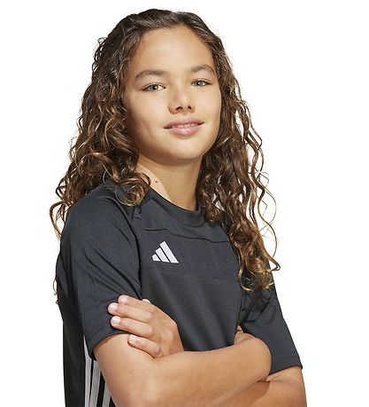adidas Performance T-shirt - Tiro ES - Black/White adidas Performance T-shirt - Tiro ES - Black/White