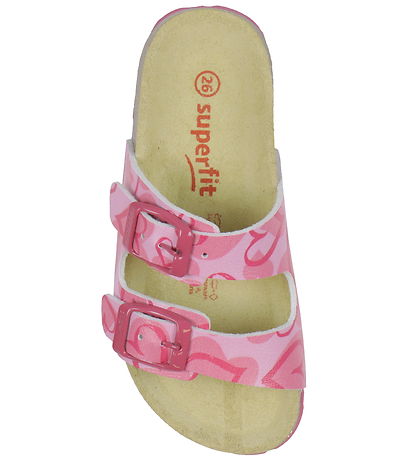 Superfit Sandals - Fussbettoffel - Pink w. Hearts