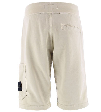 Stone Island Sweat Shorts - Sand w. Logo Stone Island Sweat Shorts - Sand w. Logo