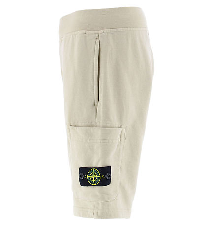 Stone Island Sweat Shorts - Sand w. Logo