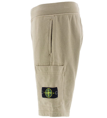 Stone Island 스웨트반바지 - 데저토 포함 로고
