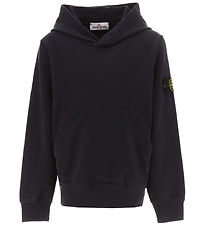 Stone Island Hoodie - Navy Blue w. Logo Stone Island Hoodie - Navy Blue w. Logo