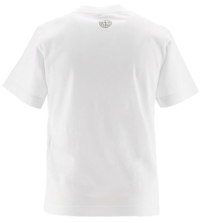 Stone Island T-skjorte - Hvit m. Trykk Stone Island T-skjorte - Hvit m. Trykk