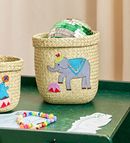Rice Storage Basket - Raffia/Seaweed - Circus - 20x20 cm - Natur