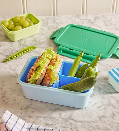 Rice Lunchbox - 3 Rum - 1100 mL - Light Blue/Green