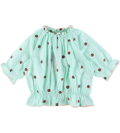 Stella McCartney Kids Blouse - Mint Green w. Ladybugs