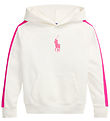 Polo Ralph Lauren Hettupeysa - Hvítt/Bleikt Polo Ralph Lauren Hettupeysa - Hvítt/Bleikt