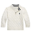 Polo Ralph Lauren Blouse w. Zipper - Knitted - White
