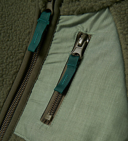 Name It Fleece Jacket - Teddy - NmmBuster - Dusty Olive