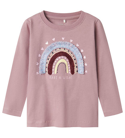 Name It Blouse - NmfTillie - Elderberry w. Rainbow