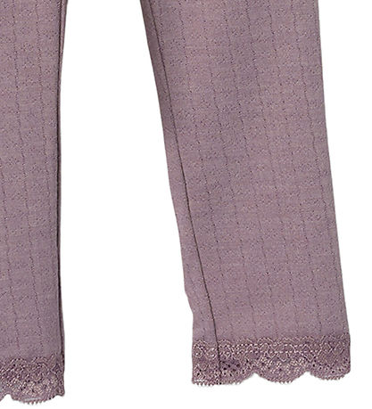 Name It Leggings - NbfTimian - Elderberry m. Lochmuster