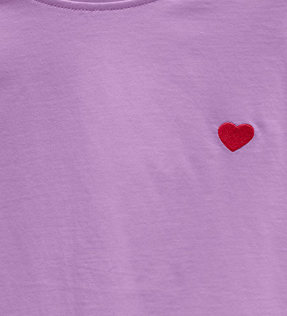 Kids Only T-shirt - Noos - KogMaiken - African Violet w. Heart Kids Only T-shirt - Noos - KogMaiken - African Violet w. Heart
