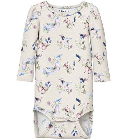 Name It Samfella L/Æ - NbfBela - Peyote Melange M. Fiðrildi