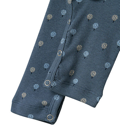 Name It Strampler - Rib - NbmKaboon - China Blue m. Luftballons