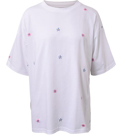 Hound T-shirt - White w. Flowers