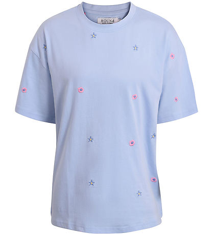 Hound T-Shirt - Hellblau m. Blumen