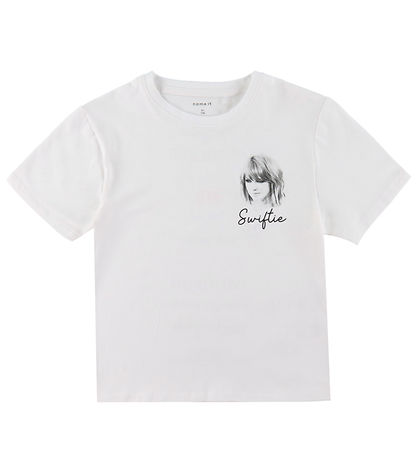 Name It T-Shirt - TSwift - NkfFern - Bright White m. Print