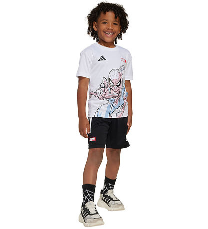 adidas Performance 세트 - 티셔츠/반바지 - LK MRVL SM TSET - 흰색