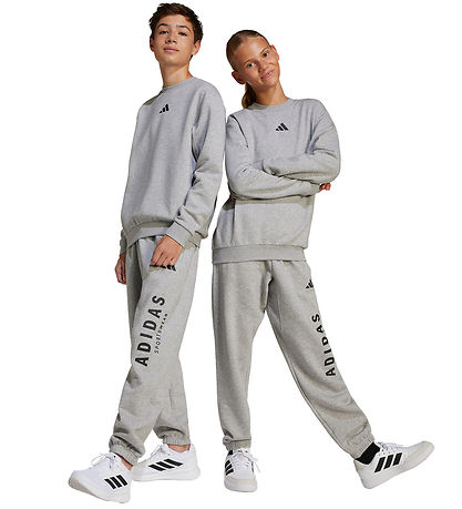 adidas Performance Sweatshirt - J ALLSZN GFX - Grau/Schwarz