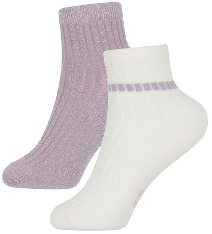 Name It Socks - 2-Pack - NkfTimine - Elderberry/Cloud Dancer