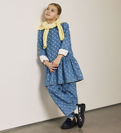 Name It Dress - NkfRuna - Medium+ Blue Denim w. Print Name It Dress - NkfRuna - Medium+ Blue Denim w. Print