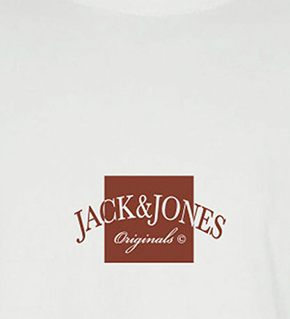 Jack & Jones T-shirt - JorBoston - Bright White w. Print Jack & Jones T-shirt - JorBoston - Bright White w. Print