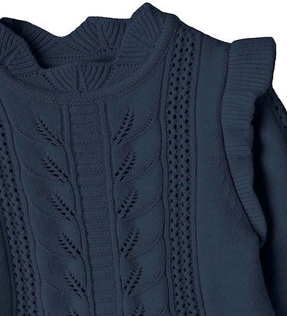 Fliink Bluse - Strick - Alilly Peplum - Insignia Blue