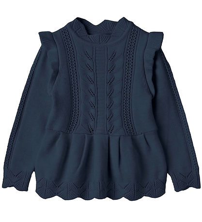 Fliink Bluse - Strick - Alilly Peplum - Insignia Blue