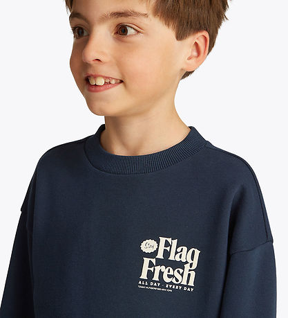 Tommy Hilfiger Sweatshirt - Fun Flag - Dark Night Navy Tommy Hilfiger Sweatshirt - Fun Flag - Dark Night Navy