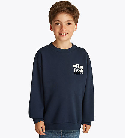 Tommy Hilfiger Sweatshirt - Fun Flag - Dark Night Navy Tommy Hilfiger Sweatshirt - Fun Flag - Dark Night Navy