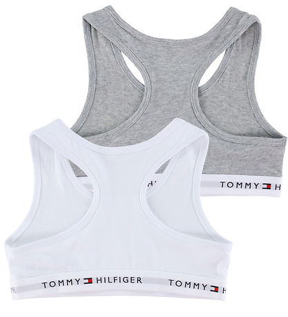 Tommy Hilfiger Topp - 2-pack - Vit/Gråmelerad