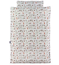Nørgaard Madsens Bedding - Baby - White w. Fox And Deer Nørgaard Madsens Bedding - Baby - White w. Fox And Deer