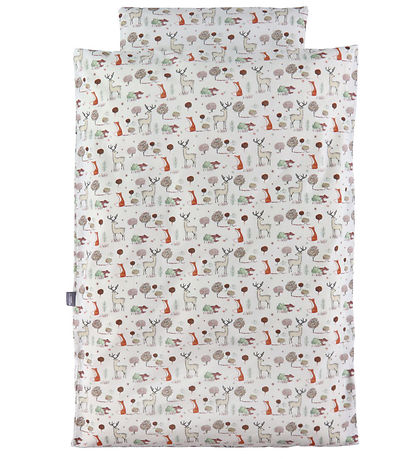 Nørgaard Madsens Bedding - Baby - White w. Fox And Deer