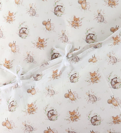 Nørgaard Madsens Bedding - Baby - White w. Little Foxes And Hedg
