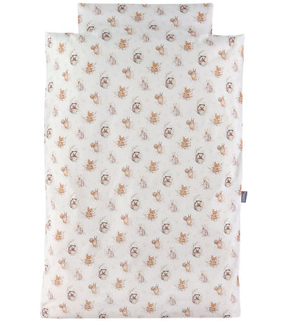 Nørgaard Madsens Bedding - Baby - White w. Little Foxes And Hedg