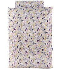 Nørgaard Madsens Bedding - Baby - White w. Purple Flowers Nørgaard Madsens Bedding - Baby - White w. Purple Flowers