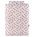 Nørgaard Madsens Bedding - Adult - White w. Fire trucks Nørgaard Madsens Bedding - Adult - White w. Fire trucks