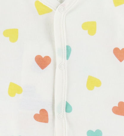 Petit Bateau Nightsuit - Marshmallow w. Hearts