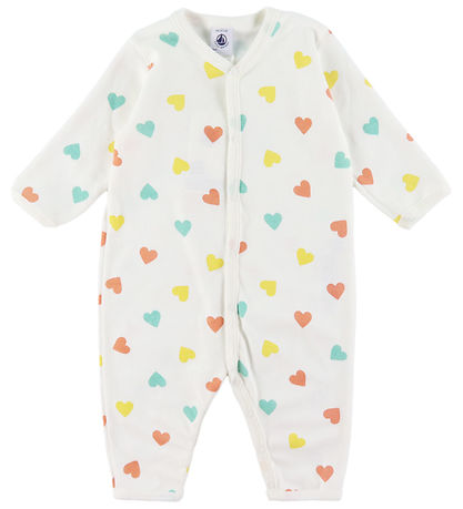 Petit Bateau Nightsuit - Marshmallow w. Hearts