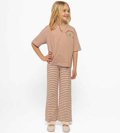 The New Trousers - Rib - TnMoore Wide - Adobe Rose Striped